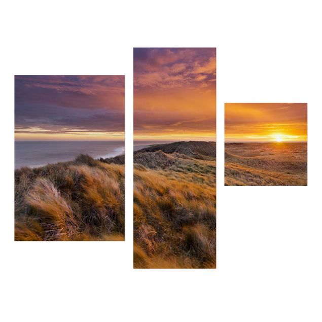 Tableau mer Lever de soleil sur la plage de Sylt