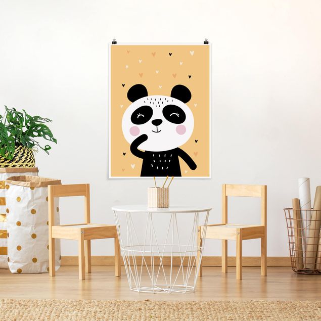 Tableaux panda Le Panda le plus heureux