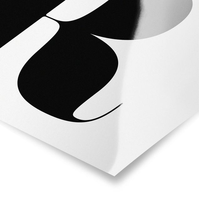 Tableaux noir et blanc Lettre Antiqua R