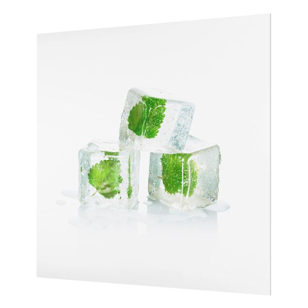 Fond de hotte - Three Ice Cubes With Lemon Balm