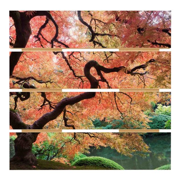 Impression sur bois Jardin japonais