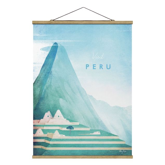Tableaux vintage Poster de voyage - Pérou