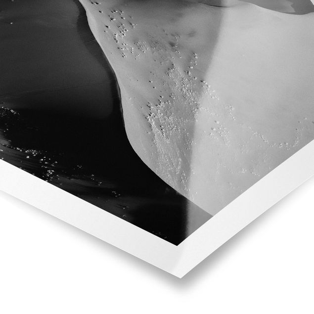 Tableaux noir et blanc Désert - Dunes Abstraites
