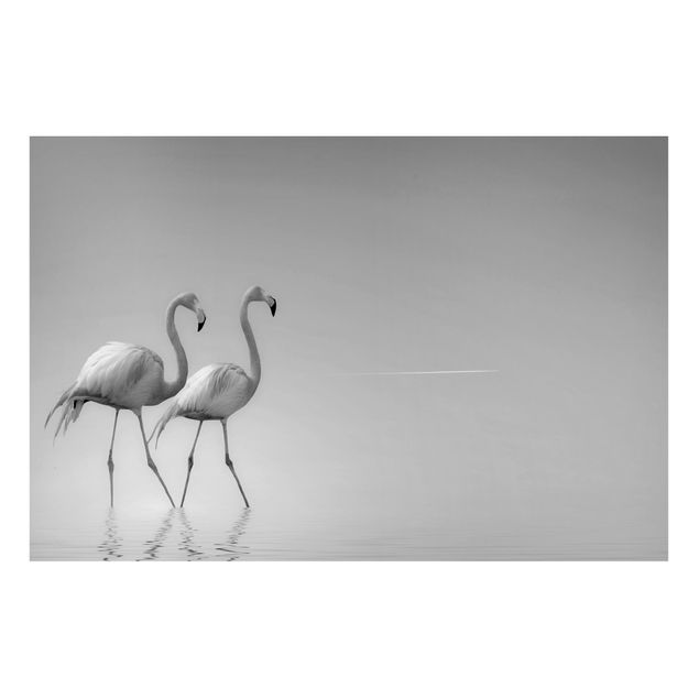 Tableaux modernes Flamingo Love Black And White