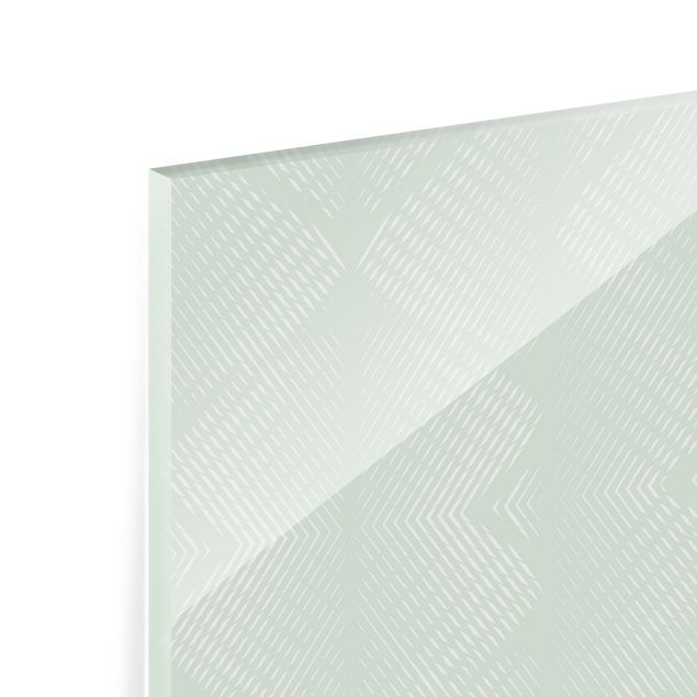 Fonds de hotte - Rhombic Pattern With Stripes In Mint Colour - Format paysage 3:2