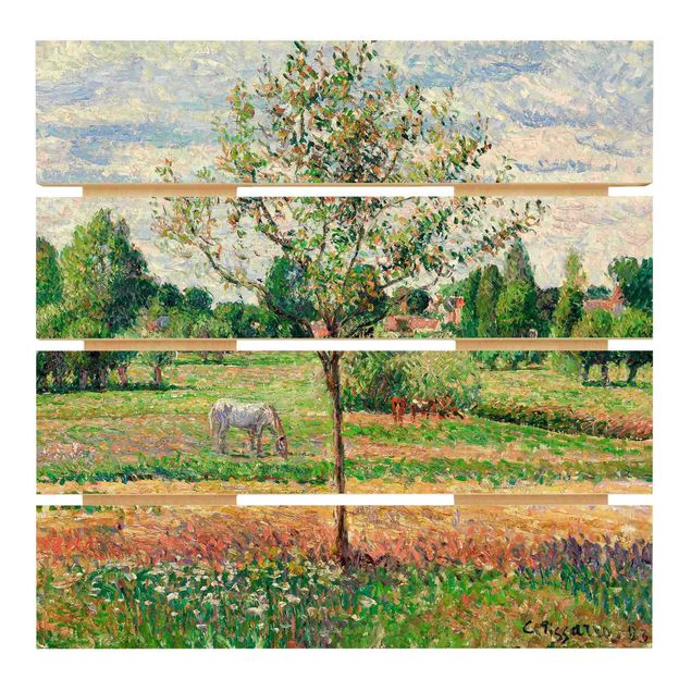 Courant artistique Postimpressionnisme Camille Pissarro - Prairie avec cheval gris, Eragny