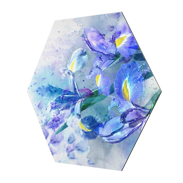 Tableau décoration Aquarelle Fleurs Iris