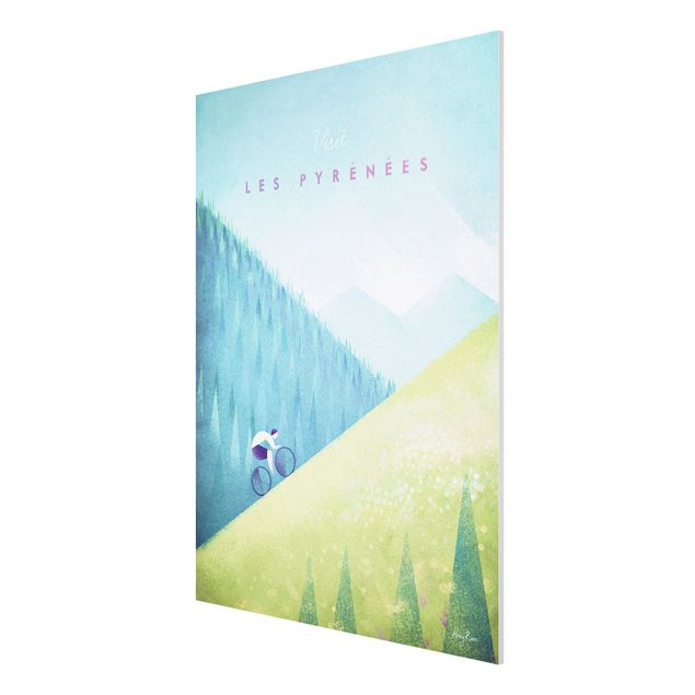 Tableau montagne Poster de voyage - Les Pyrénées
