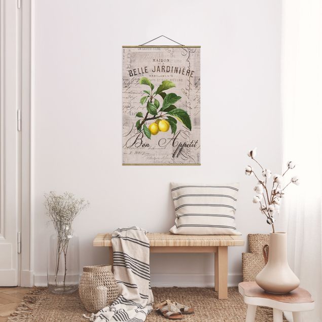 Tableaux moderne Collage Shabby Chic - Prune