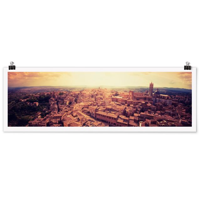 Poster villes Bonjour Siena