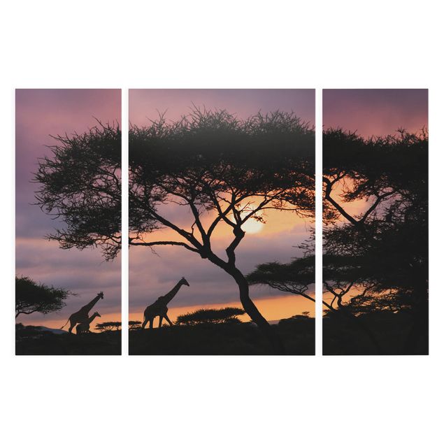 Toile coucher de soleil African Safari