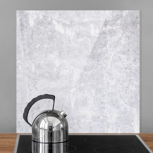 Déco mur cuisine Motif de béton gris clair