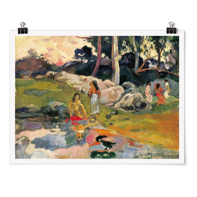 Tableau artistique Paul Gauguin - Femmes au bord d'une rivière