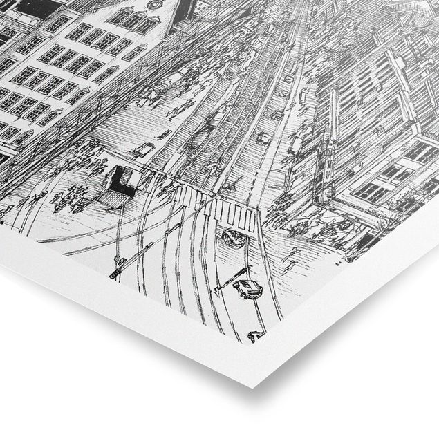 Tableaux noir et blanc Étude de ville - Whirligigig