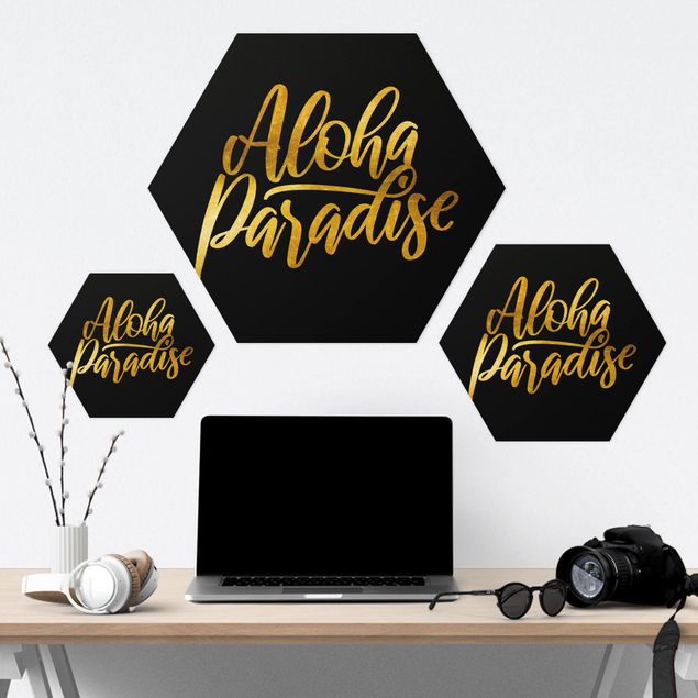Hexagone en forex - Gold - Aloha Paradise On Black