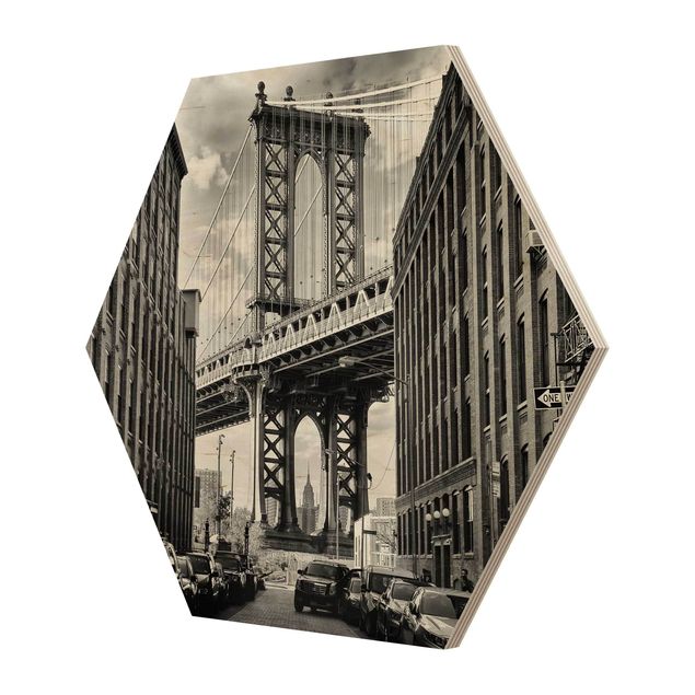 Hexagone en bois - Manhattan Bridge In America