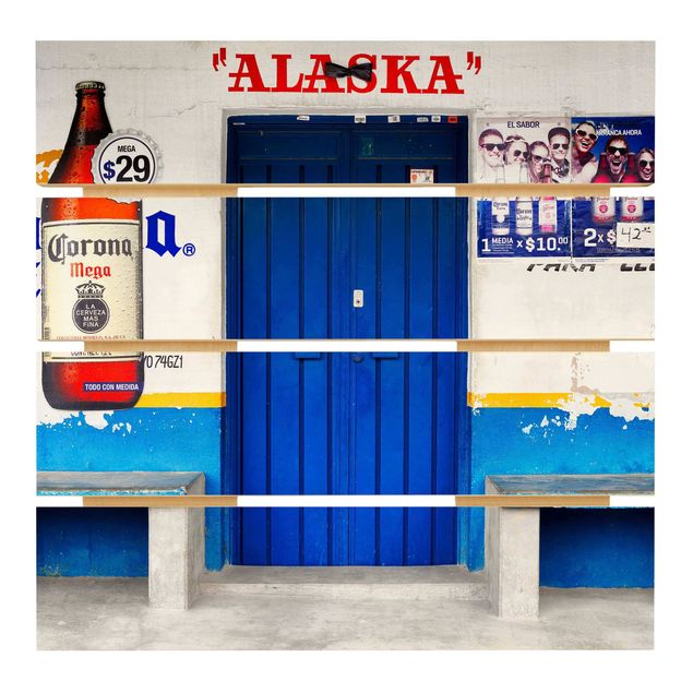 Tableaux bois Alaska Blue Bar