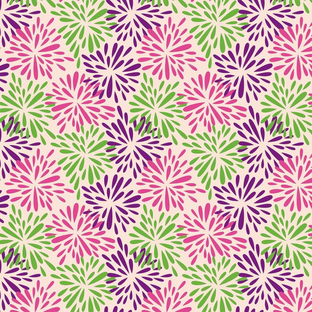 Film adhésif - Modern Floral Pattern With Abstract Flowers