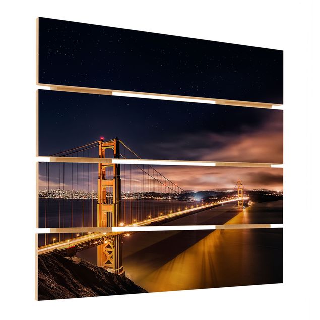 Impression sur bois - Golden Gate To Stars