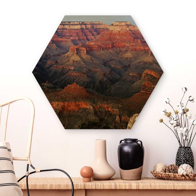 Déco mur cuisine Grand Canyon après le coucher du soleil