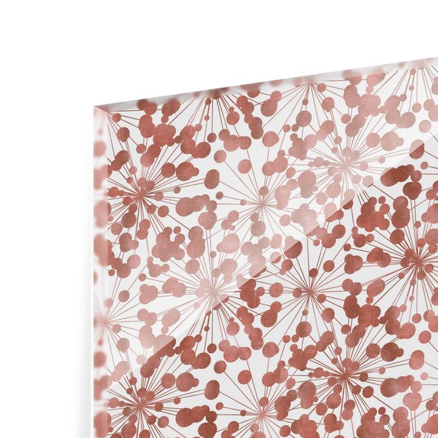 Fonds de hotte - Natural Pattern Dandelion With Dots Copper - Carré 1:1