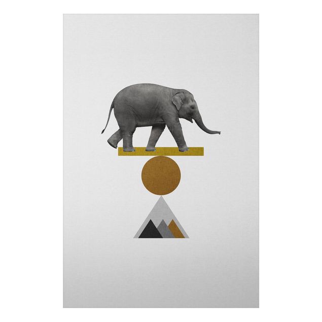 Tableaux éléphants Éléphant Art de l'équilibre