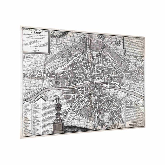 Tableaux de Andrea Haase Tableau Vintage Ville De Paris Vers 1600