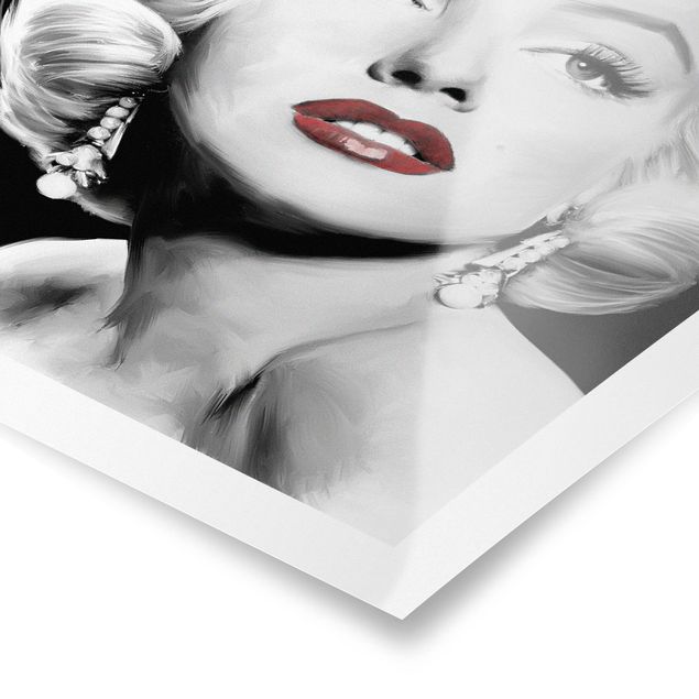 Tableau décoration Marilyn avec des boucles d'oreilles