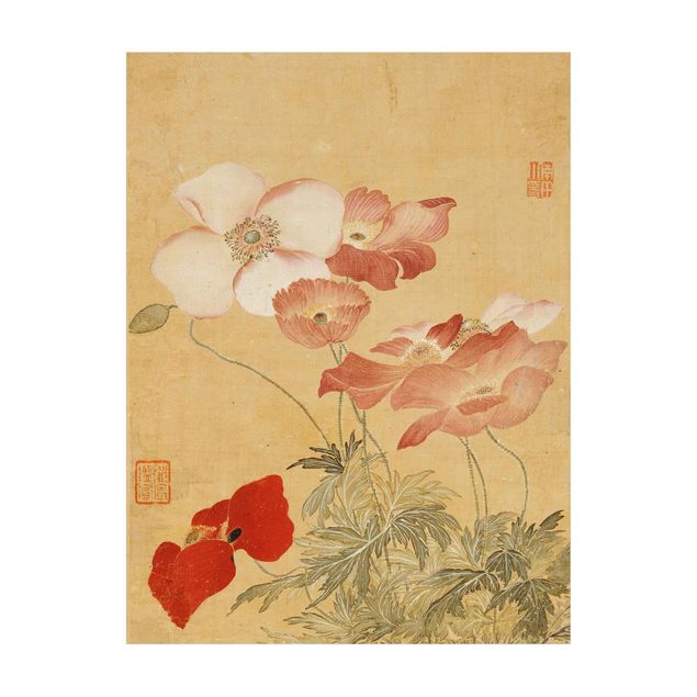 tapis modernes Yun Shouping - Coquelicot