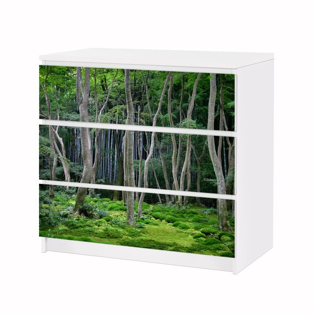 Papier adhésif pour meuble IKEA - Malm commode 3x tiroirs - Japanese Forest