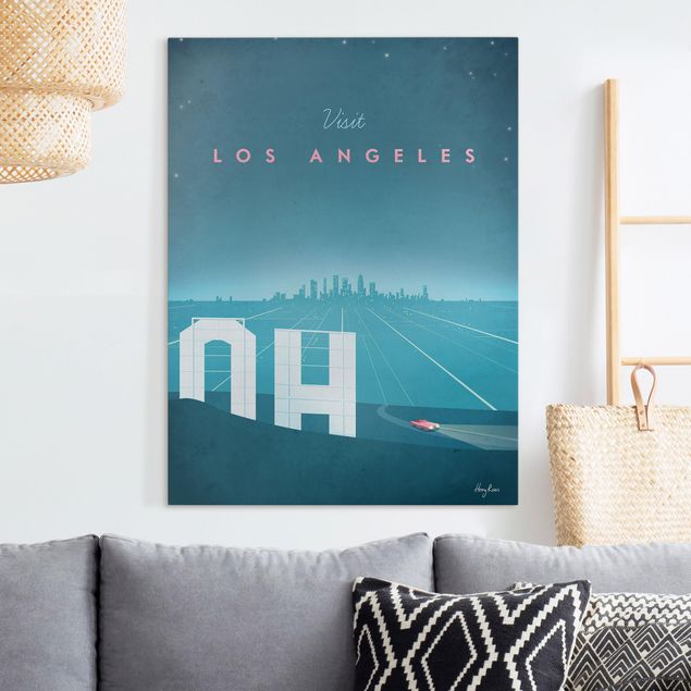 Impression sur toile - Travel Poster - Los Angeles