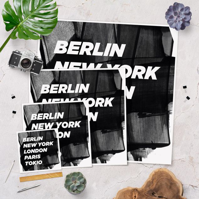 Tableaux noir et blanc Berlin New York Londres