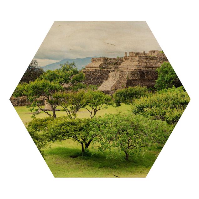 Hexagone en bois - Pyramid Of Monte Alban