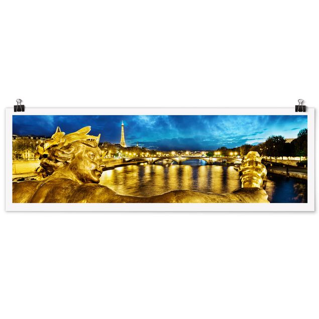 Poster villes Golden Paris