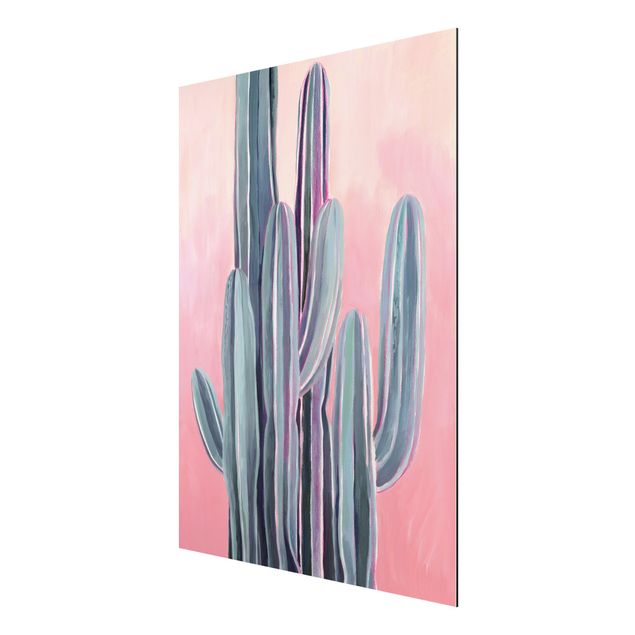 Tableaux fleurs Cactus Dans La Lumière Rose II