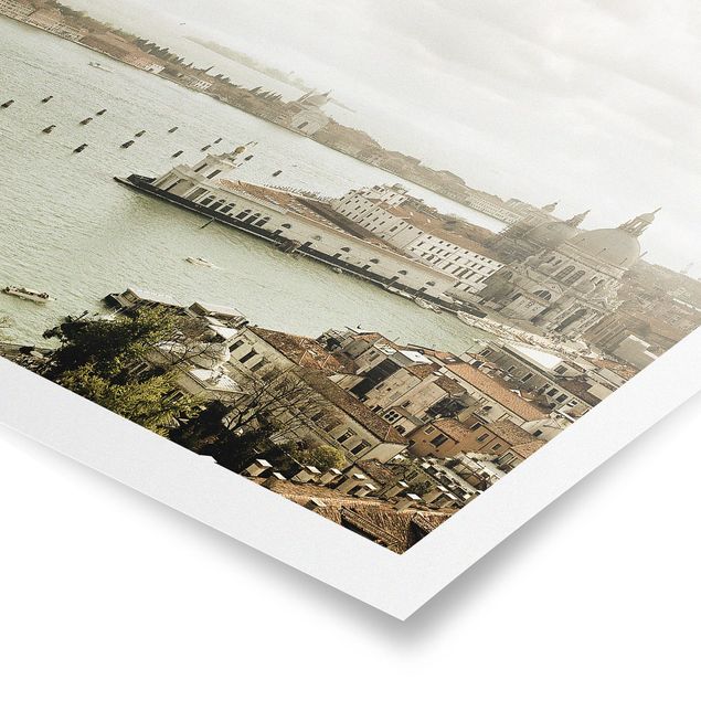 Poster retro Lagune de Venise