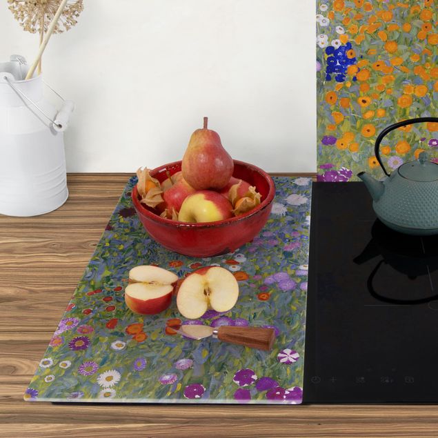 Cache plaques de cuisson fleurs Gustav Klimt - Jardin de cottage