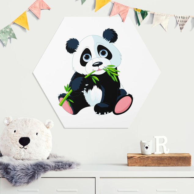 Déco chambre enfant Panda qui grignote