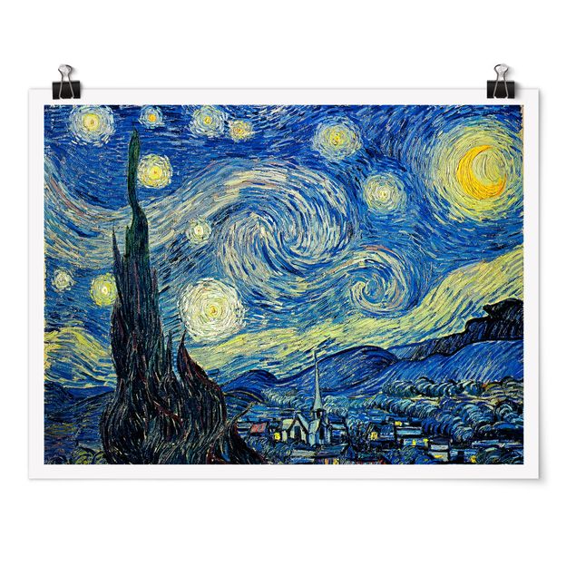 Tableau Pointillisme Vincent Van Gogh - La nuit étoilée