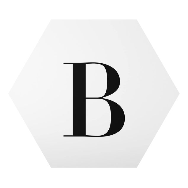 Tableaux muraux Lettre Serif Blanc B