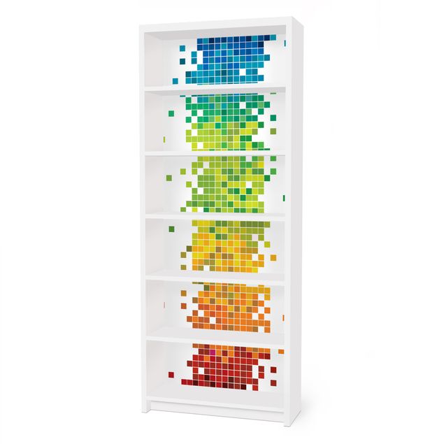 Papier adhésif pour meuble IKEA - Billy bibliothèque - Pixel Rainbow