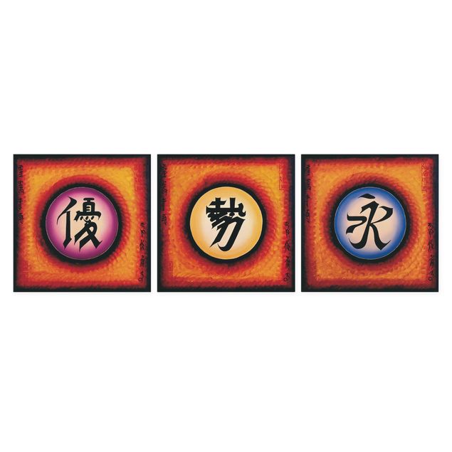 Tableaux toile Trio de caractères chinois