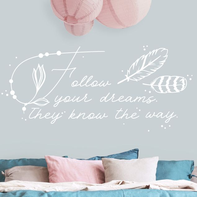 Stickers muraux phrase Follow your Dreams