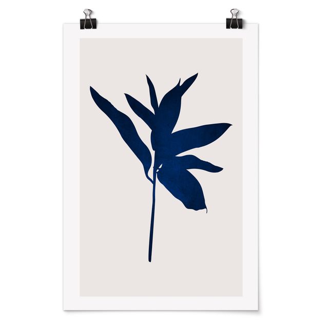 Tableaux fleurs Monde végétal graphique - Bleu