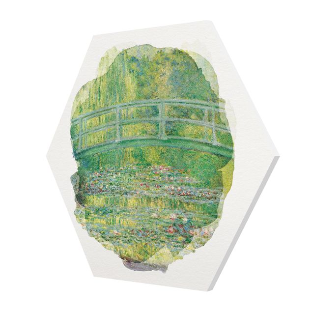 Tableaux fleurs Aquarelles - Claude Monet - Pont Japonais