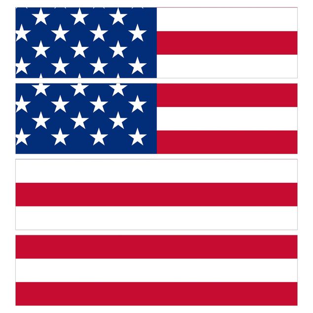 Papier adhésif pour meuble IKEA - Malm commode 4x tiroirs - Flag of America 1