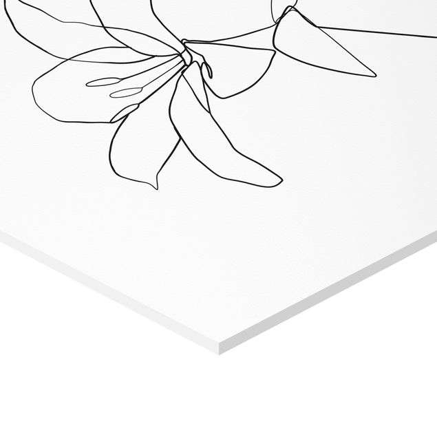 Tableaux forex Line Art Fleurs Noir Blanc Set