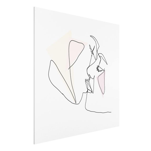 Tableau moderne Illustration de visages de baisers