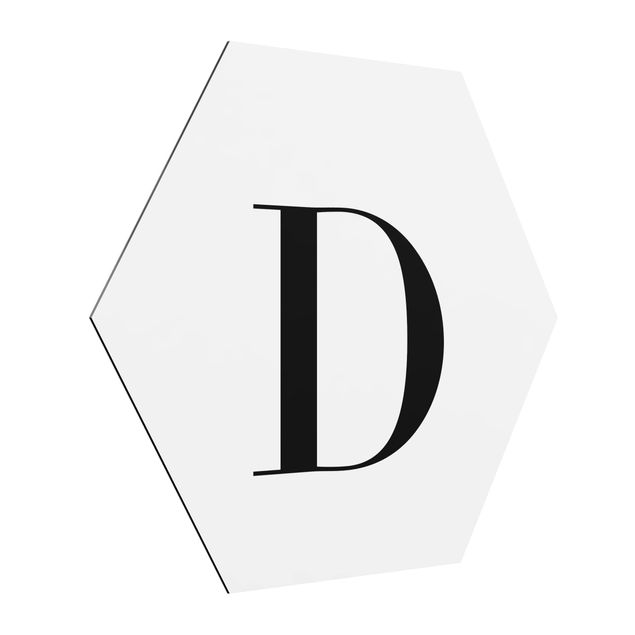 Tableau lettre Lettre Serif Blanc D