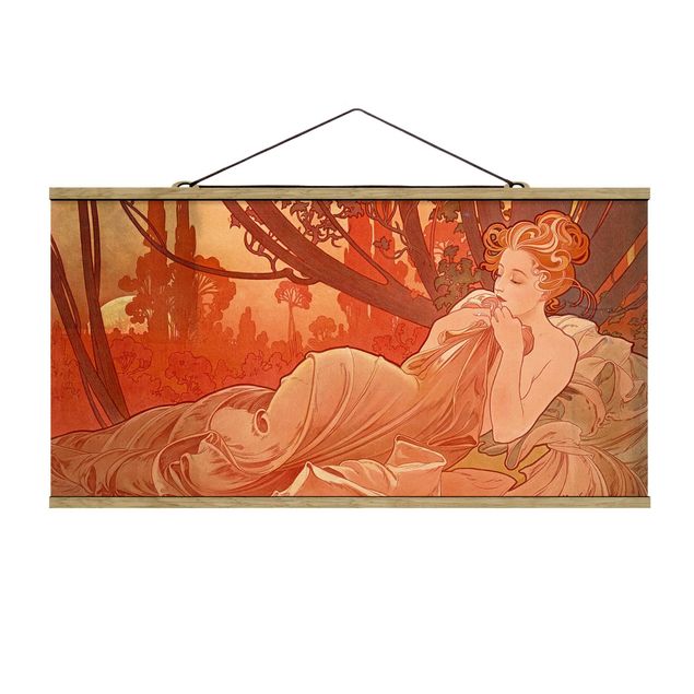 Tableau vintage Alfons Mucha - Crépuscule